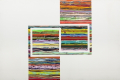 meandar, hommage a knifer, 100x150, akrilik,platno,2010